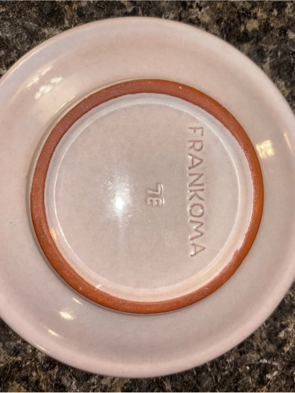 Frankoma White Sand Aztec Saucer Plates Bowl with Aztec Border
